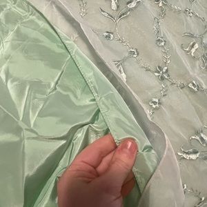 Vintage Queen Bedspread- 1950s pale green